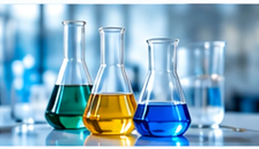 Laboratory glassware with specialty chemical solutions